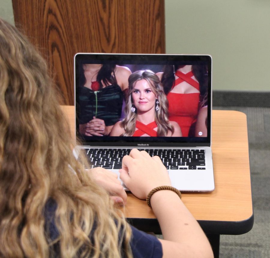 Students regularly catch up on the latest events of  The Bachelor during their study halls or free periods. 