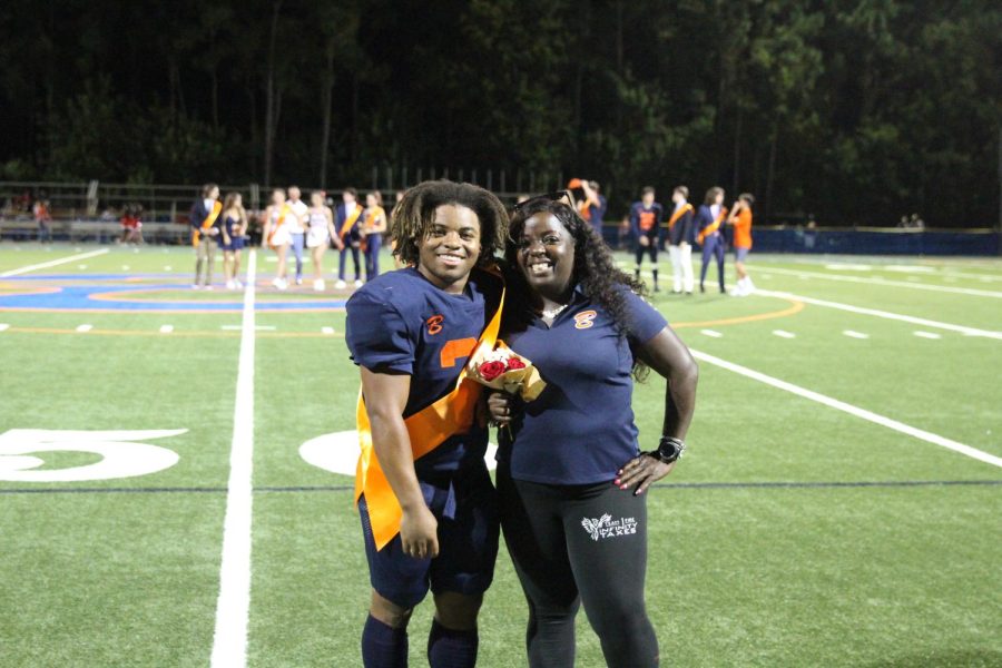 Terrion Ivy-Akins (left) and his mother (right)