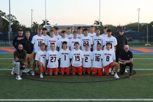 The Boys Lacrosse team poses for their official team photo before their game against Pine Crest on February 16th.