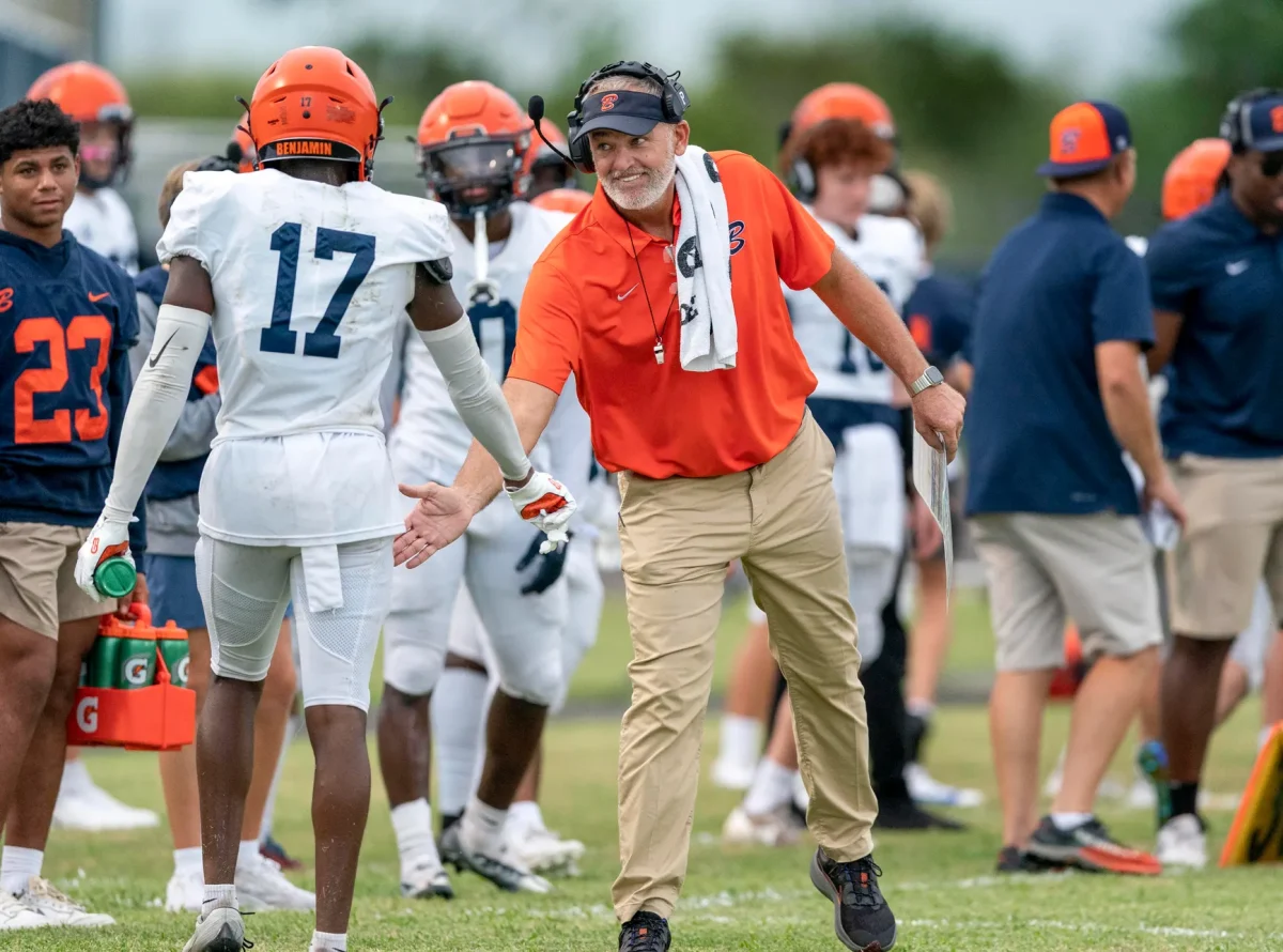 Coach Kresser spent nearly a decade working with the Benjamin football team. (Photo by Palm Beach Post) 