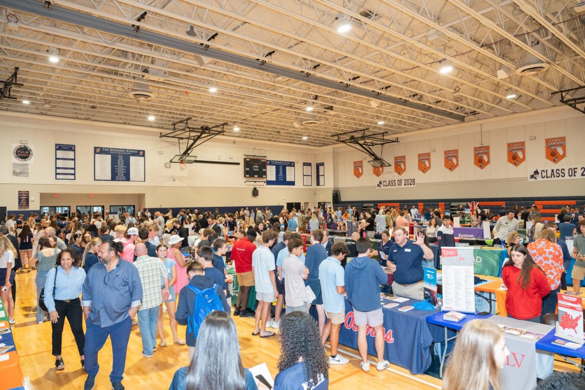 Healey Gym was filled with representatives and attendees for this year’s
Linda Twitchell College Fair.