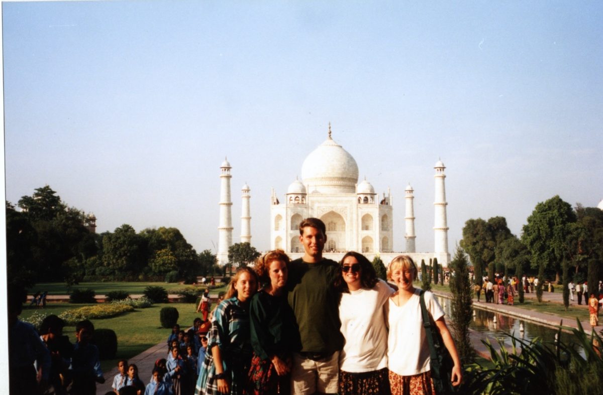 Mr. Craig Franzen and friends at the Taj Mahal in Agra, India