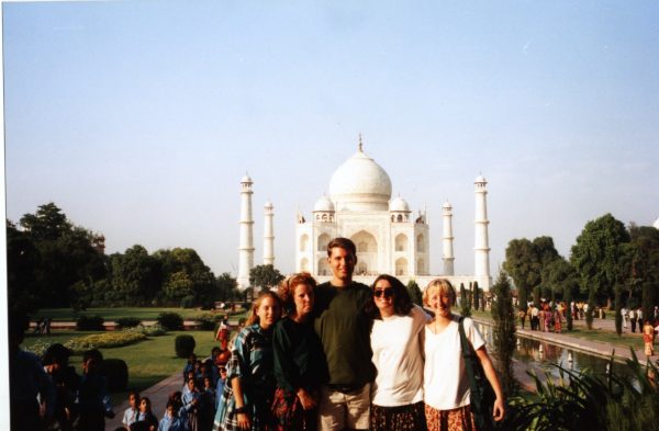 Mr. Craig Franzen and friends at the Taj Mahal in Agra, India